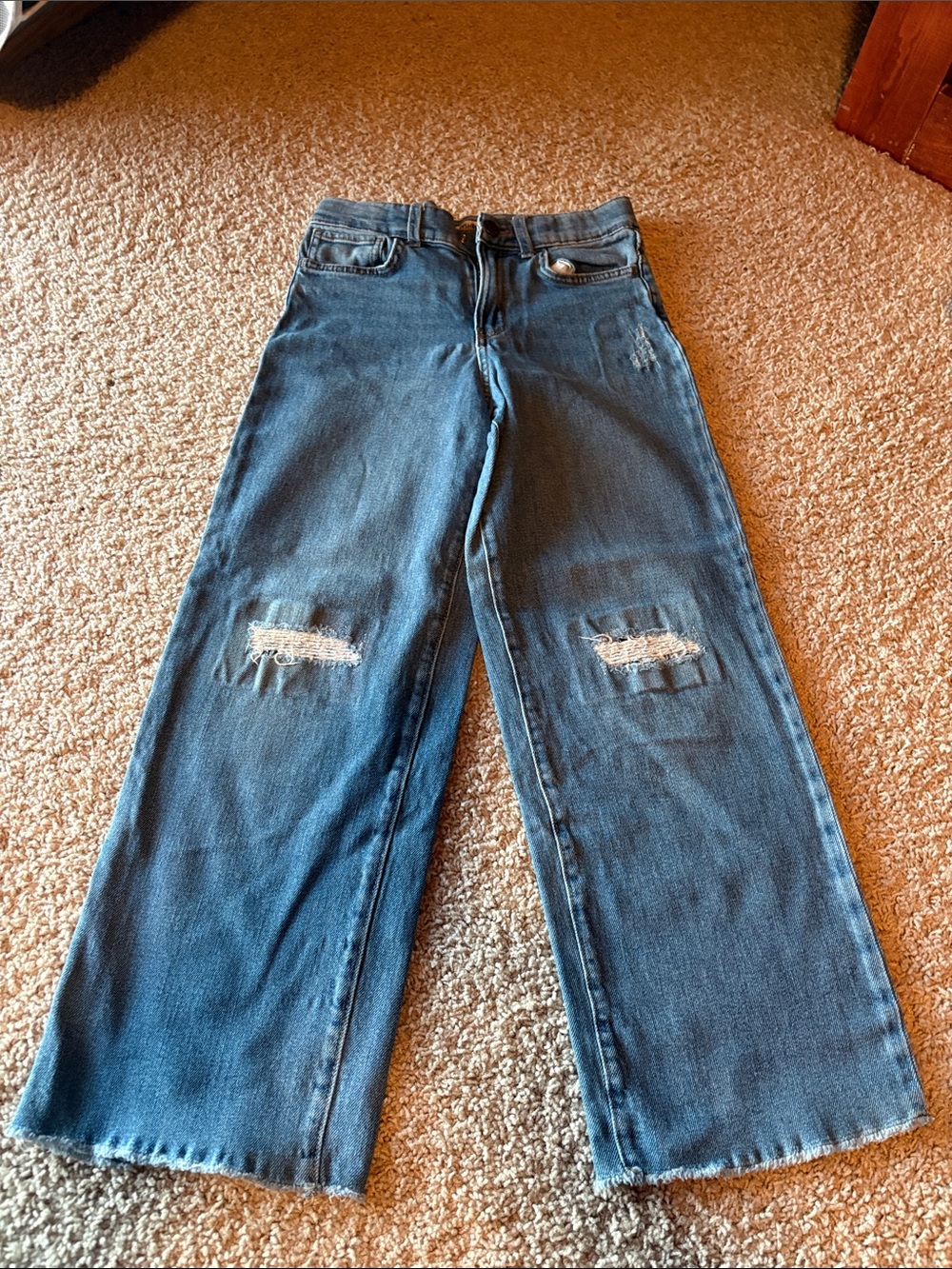 OshKosh B'gosh Kids Wide-Leg Distressed Blue Jeans